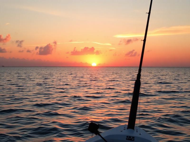 Beautiful sunset from the boat
